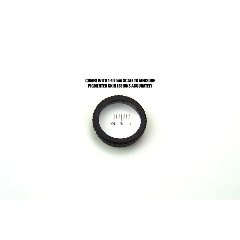 TAXXAN Black DERMATOSCOPE Skin Diagnostic Set 10X ZOOMABLE LENSE with