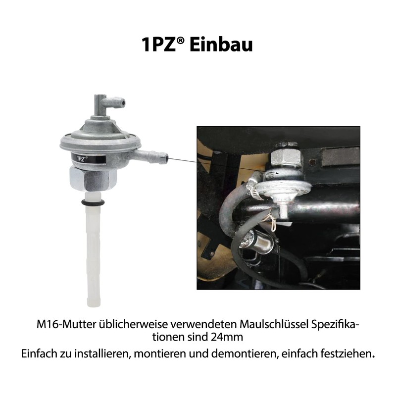 1PZ AOU-TA2 M16 Fuel Tap Vacuum Replacement for GY6 49cc