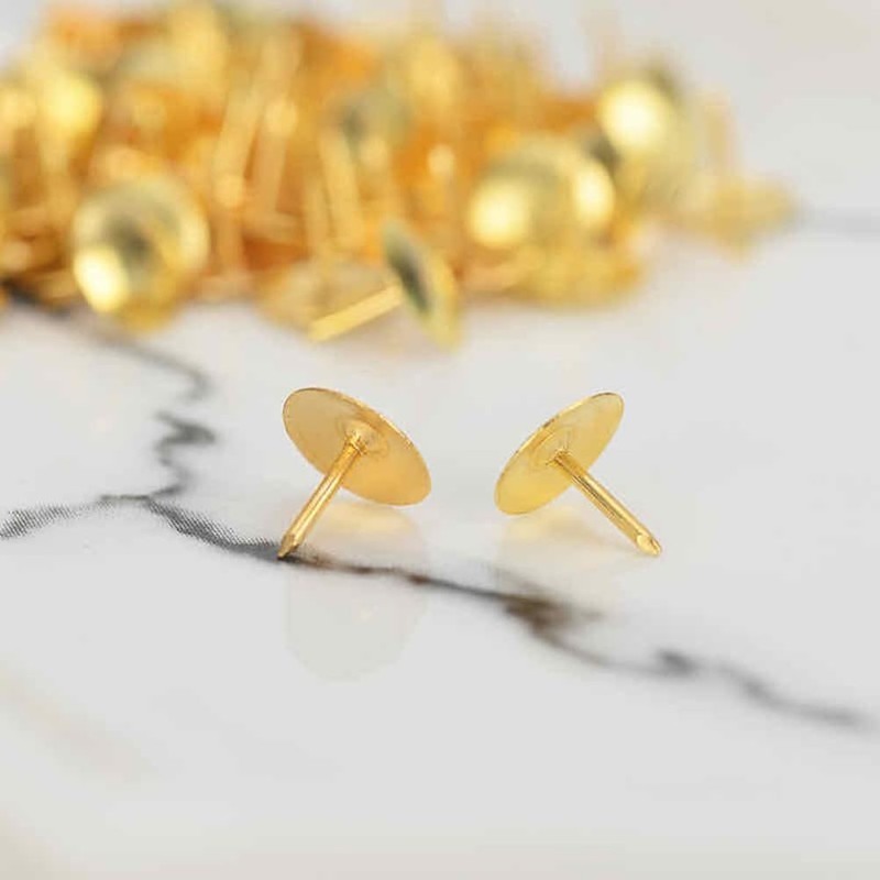 Pack of 1000 BetterJonny 9.5 mm Gold Push Pins Iron