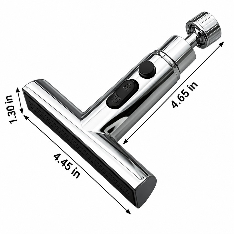 Rotatable 3-Mode Waterfall Faucet Extender – Adjustable Sink Sprayer Nozzle