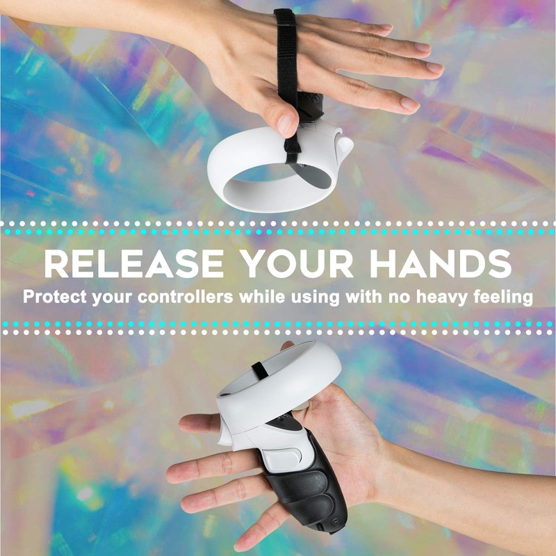 (1 Set) Orzero 1 Pair TPU Controller Cover and Nylon