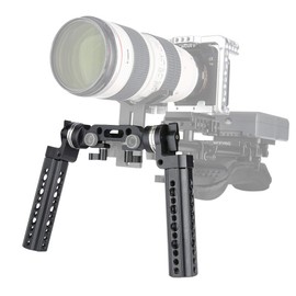 NICEYRIG Rosette Handle Kit with Standard Rosette Adapter Mount 15 mm Rod Clamp for Camera DSLR Shoulder Rig Support System