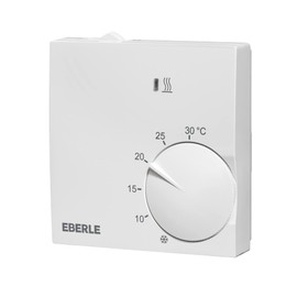 Eberle Active White 131110451600 Room Controller (Extra Flat, Temperature Controller from 5 to 30 Degrees, with Temperature Reduction)