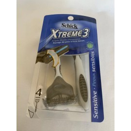 Schick Extreme 3 Sensitive Disposable Razors With Aloe 4 in pack New Sealed
