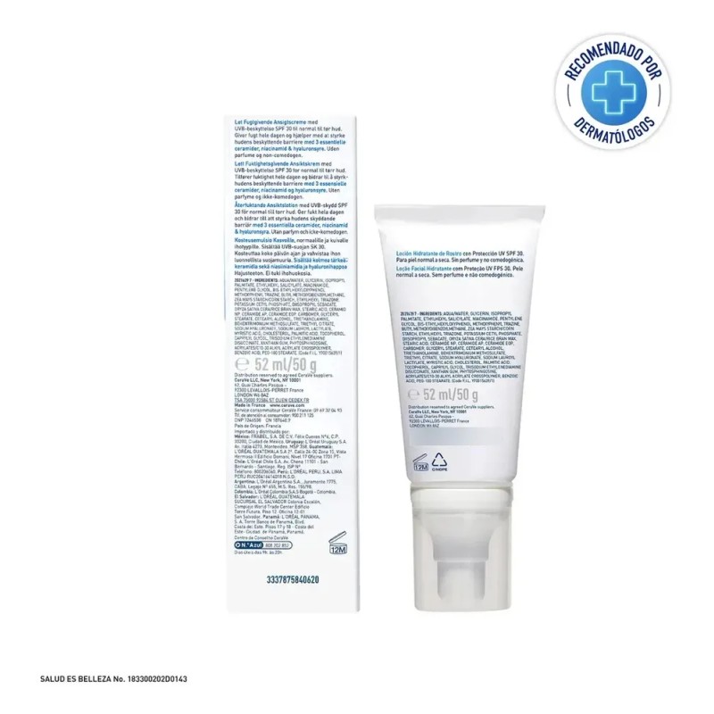 Loción Hidratante De Rostro Am Fps30 52ml Cerave