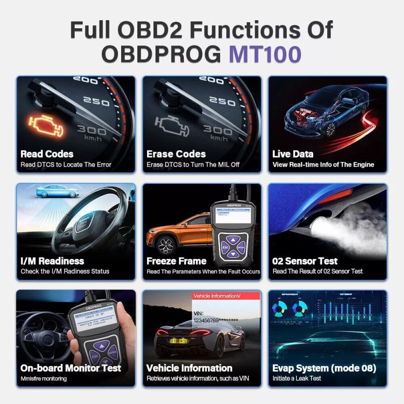 OBDPROG Mitsubishi Mirage Engine Fault Erase Code Scanner OBD2 DTC