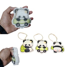 Versatile Cellulose Sponges – Pack of 3 Cute Panda Shape – |Ideal for Dishwashing |Car Cleaning| Window| Blind Wipe| Pet|Kids| Play – Biodegradable|unscent | Reusable|Expandable