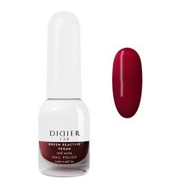DIDIER LAB Green Reactive - Red Wine - Vegan Nail Polish Non Toxic - Long Lasting Nail Polish - Hema Free - Cruelty Free - Red Nail Polish For Women - 25 Free Formula - 0.34 Fl Oz
