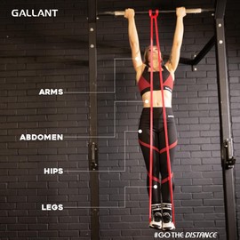 Gallant Resistance Bands - Pull Up Bands Set - Different Levels, Thick, Heavy, Stretch Bands for Exercise, Workout, Calisthenics, Powerlifting, CrossFit, Yoga - Men and Women (Red 50lbs)