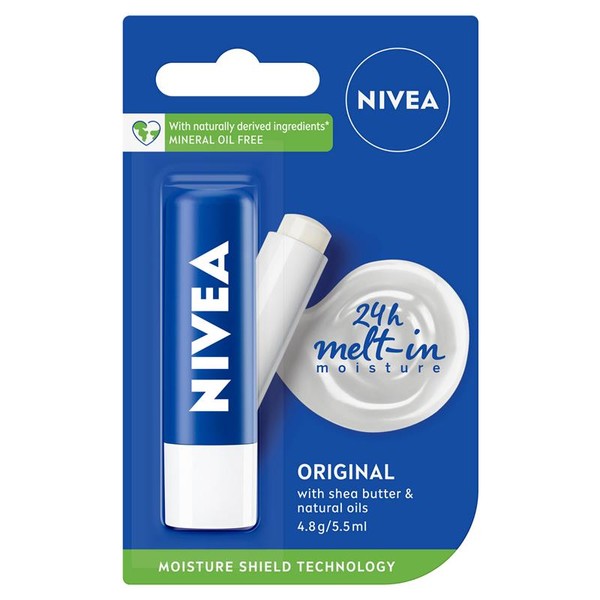 NIVEA Original Care Moisturising Lip Balm 4.8g