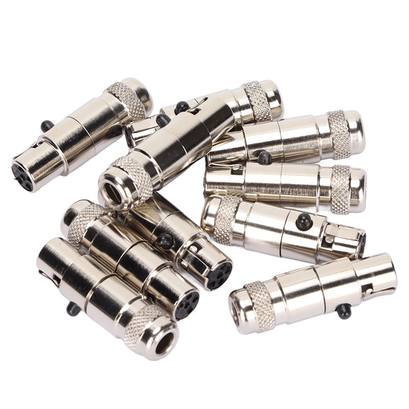 10pcs 5 Pin XLR Female Adaptor Mini Metal XLR Female