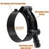ISPINNER 2 Pack 1 Inch Stainless Steel T-Bolt Hose Clamps,