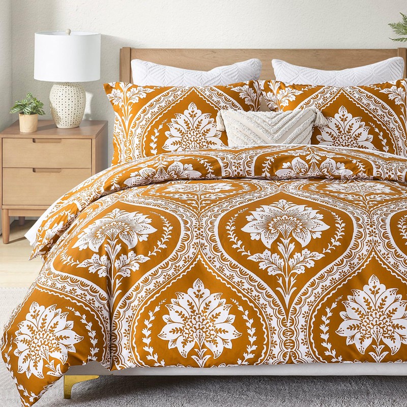 Bedduvit Cotton Duvet Cover King - Damask Paisley King Duvet