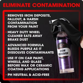 Swift Iron Remover & Wheel Cleaner (16 Oz) – Remove Brake Dust, Iron Oxide & Stuck-On Dirt & Debris from Paint & Wheels | Effective Formula for Decon Car Wash | Preps Paint for Wax Coatings