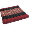 Seating cushion thai 50 * 50 cm – Red/Black/Neck &