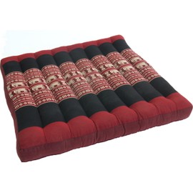 Seating cushion thai 50 * 50 cm – Red/Black/Neck & Seat Cushion