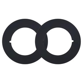 Enprotty 2 Pcs Door Knob/Deadbolt Reinforcement Plate, 2-1/8" Inner Diameter, 3-1/2" Door Knob/Deadbolt Repair Plate, Door Lock Hole Backing Reinforcer Kit, Stainless Steel Material, Matte Black