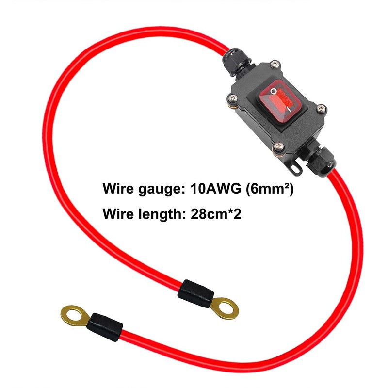 Gebildet Inline Switch 12V-230V/35A DPST Double Sided Wiring Switch 35A