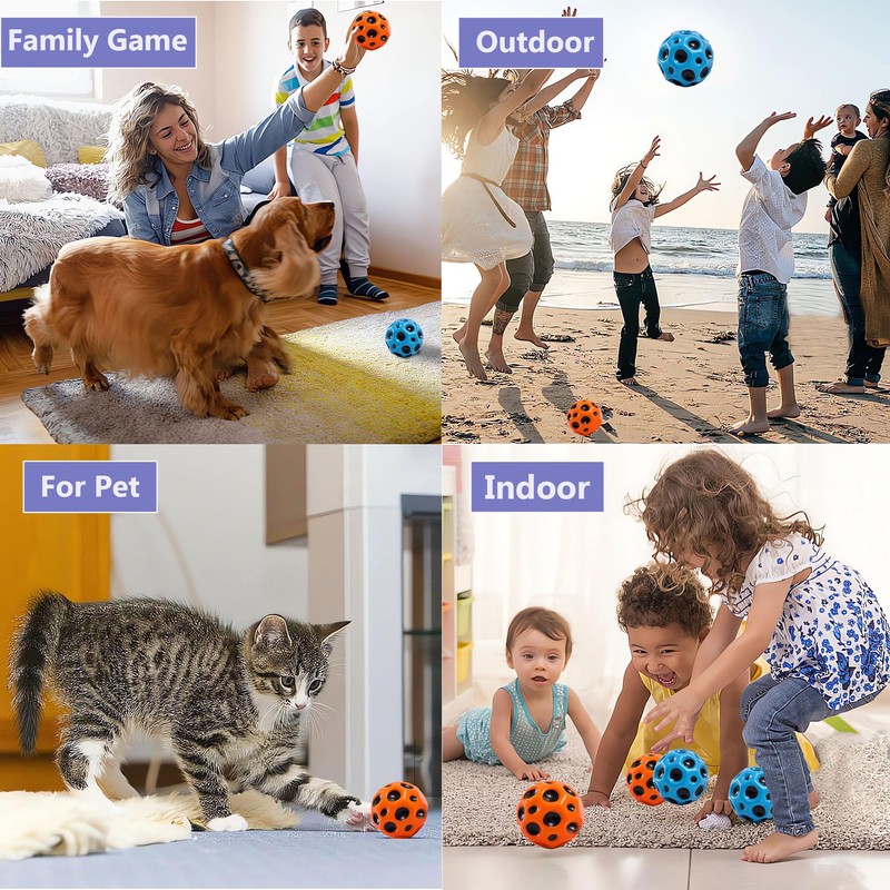 Moon Ball, Extreme High Bouncing Ball Moon Shape, Improve Hand-Eye