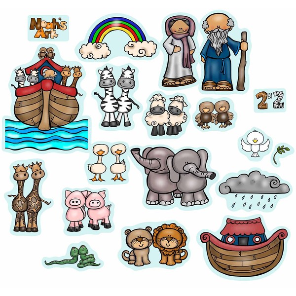 Noah's Ark Felt Story Set Bible Flannel Board Stories 20