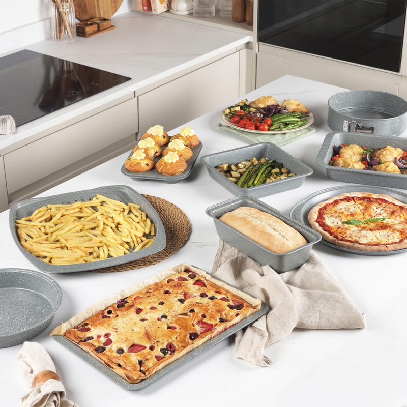 Salter BW02778G Marblestone 6 tassen Muffin-Backform - Muffinform, Antihaft Muffinblech