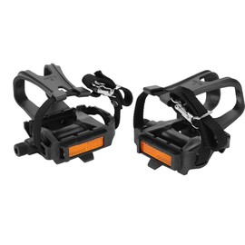 Tbest Pedales para Bicicleta Fija Estática Pedal,Pedales De Ciclismo Nylon con Clips Integrados para Dedo De Pie Jaulas Correas De Pedal para Bicicletas De Montaña De Carretera