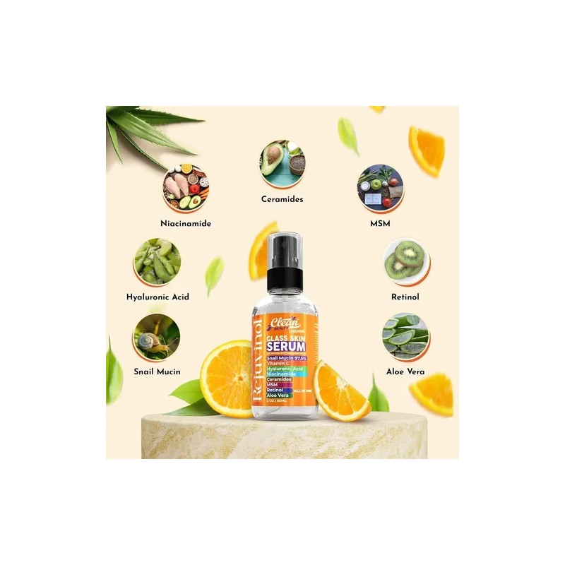 Clean Beauty Suero De Mucina De Caracol Con Vitamina C,