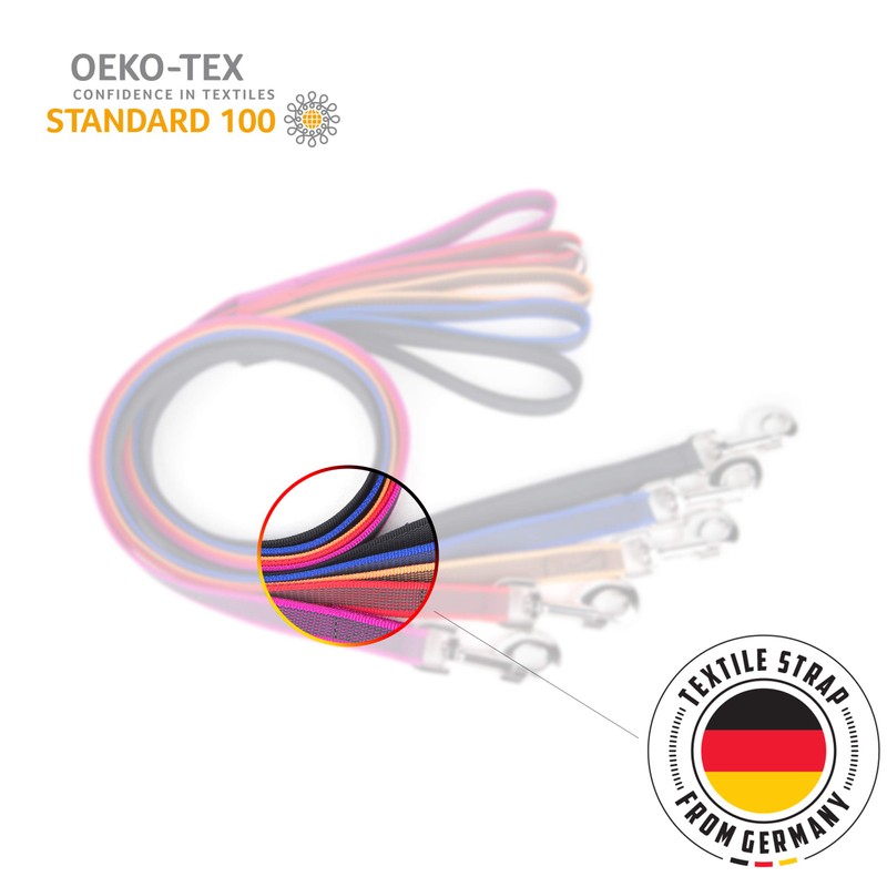 Color & Gray Super-Grip Leash with Handle, 14 mm x