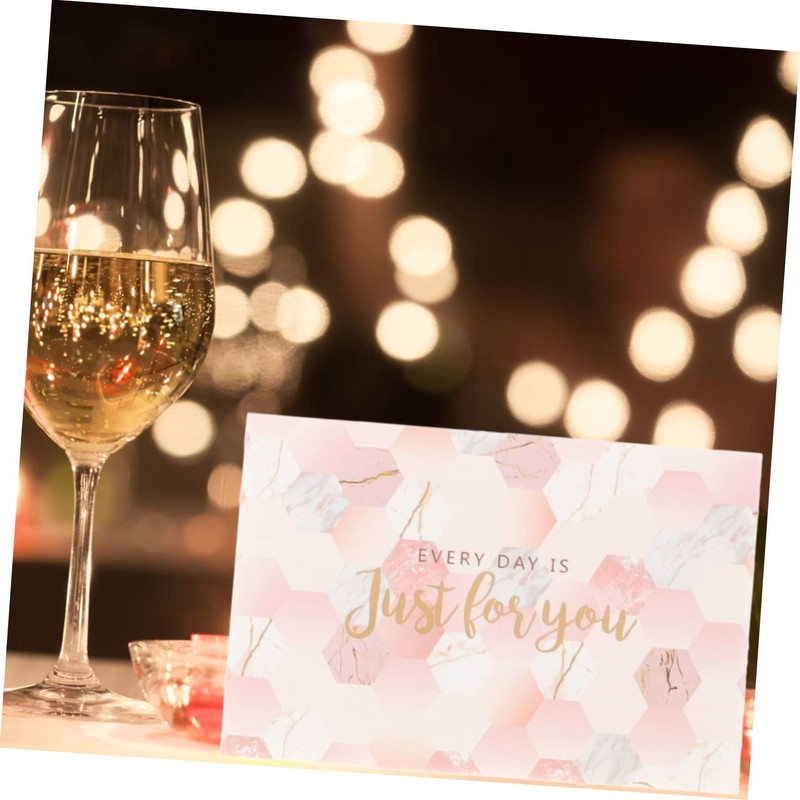 Abaodam 2sets Lightweight Birthday Greeting Cards Envelopes Simple Design Blessing