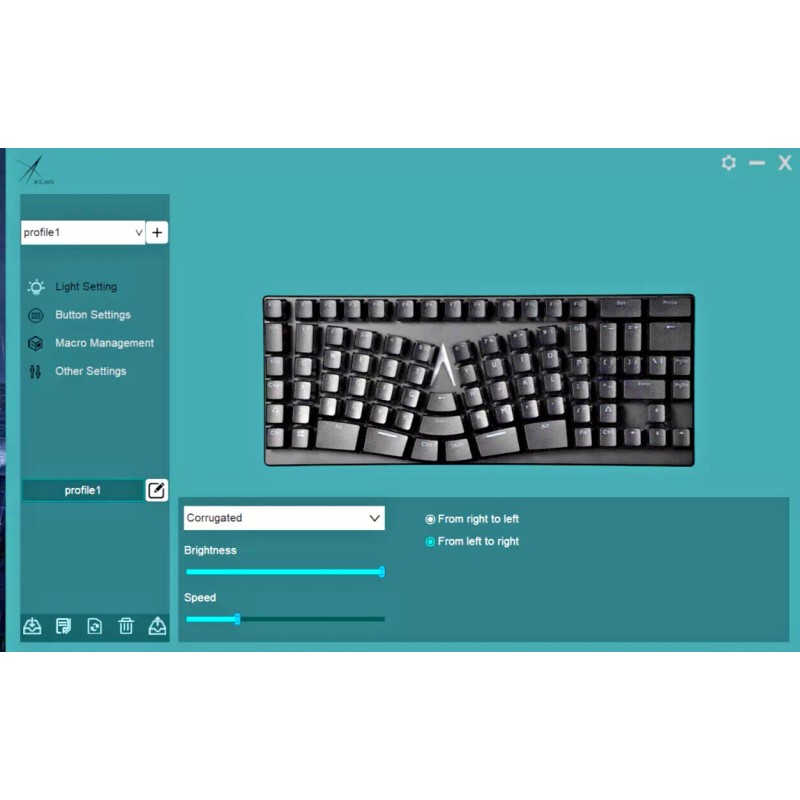 X-Bows Lite Ergonomic Mechanical Gaming aluminum Backlight Programable keyboard!