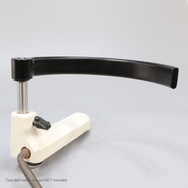 Hurricane Turning Tools, 8.5" Diameter Curved Tool Rest For Large Bowls, 5/8" Diameter Post, 4" Post Length