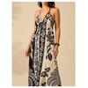 SOLY HUX Women's Boho Floral Print Maxi Dress Halter Backless