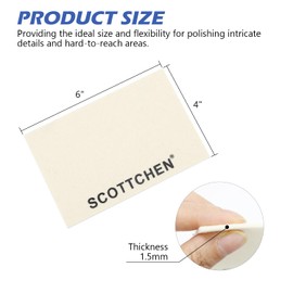 SCOTTCHEN 9Pcs Wool Cloths for Buffing,Polishing and Lapping, 6" x 4" x 1.55mm,Ideal for Lapidary, Jewelry,Glass,and Metalworking ect.