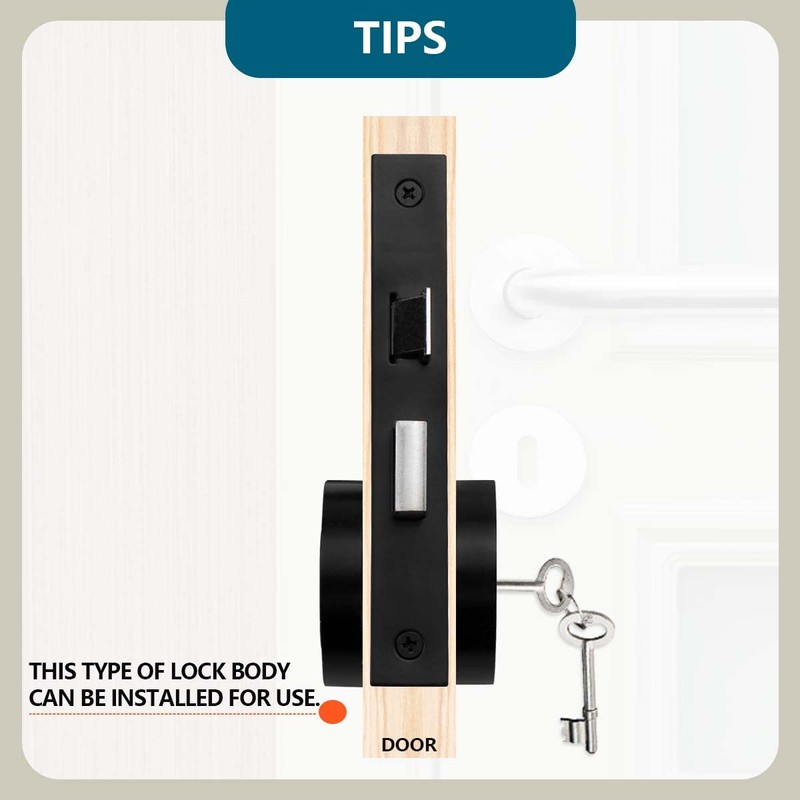 Bwintech 1 Pair 52MM Matt Black Keyhole Escutcheon Keyhole Cover