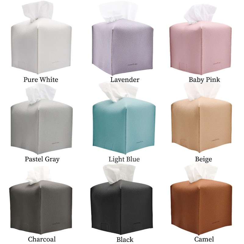 Tissue Box Cover Holder with Bottom Belt by Carrot's Den