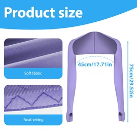 GXGM Women's Bolero, Arm Warmers, UV Protection Bolero, Women's Sun Protection Scarf, Arm Warmers, Ice Silk, Cooling Scarf, Arm Sleeves with Finger Holes, Fingerless Gloves Sleeves, Light Purple