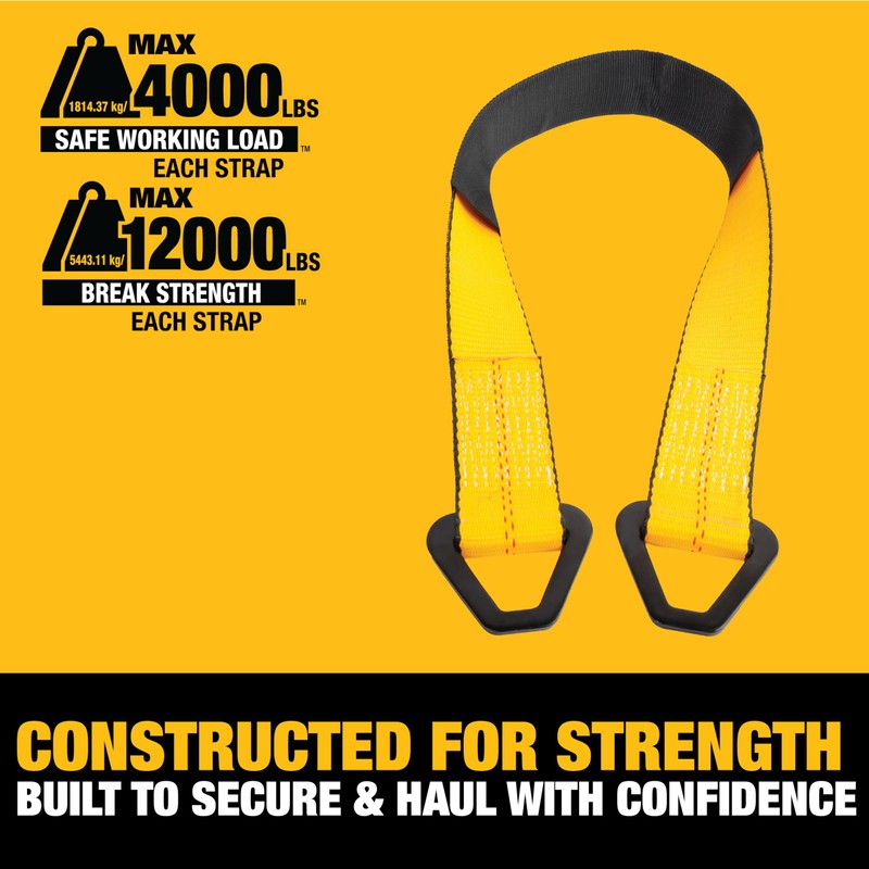 DEWALT DXBC80005 Black/Yellow 2" x 38" Premium Axle Tie Down