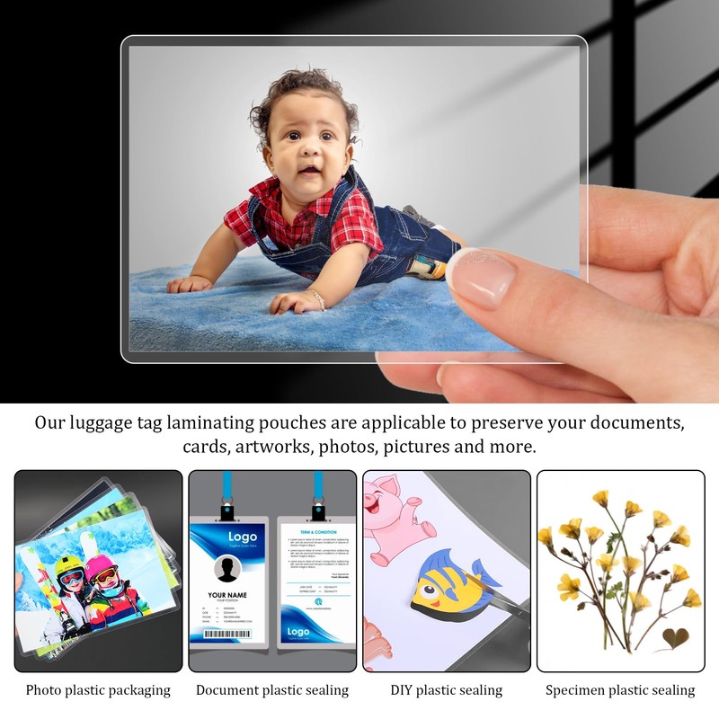 100Pcs 3x5 Index Card Laminating Pouches File Card Laminating Pouches