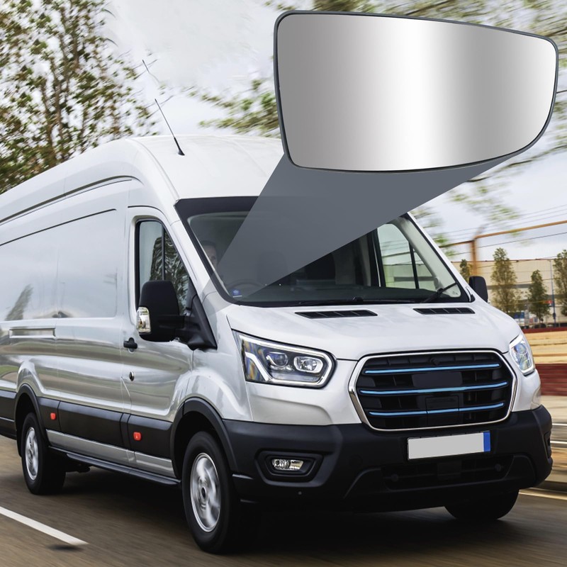 TOP-MAX Passenger Right Side Lower Mirror Glass Replacement for Ford