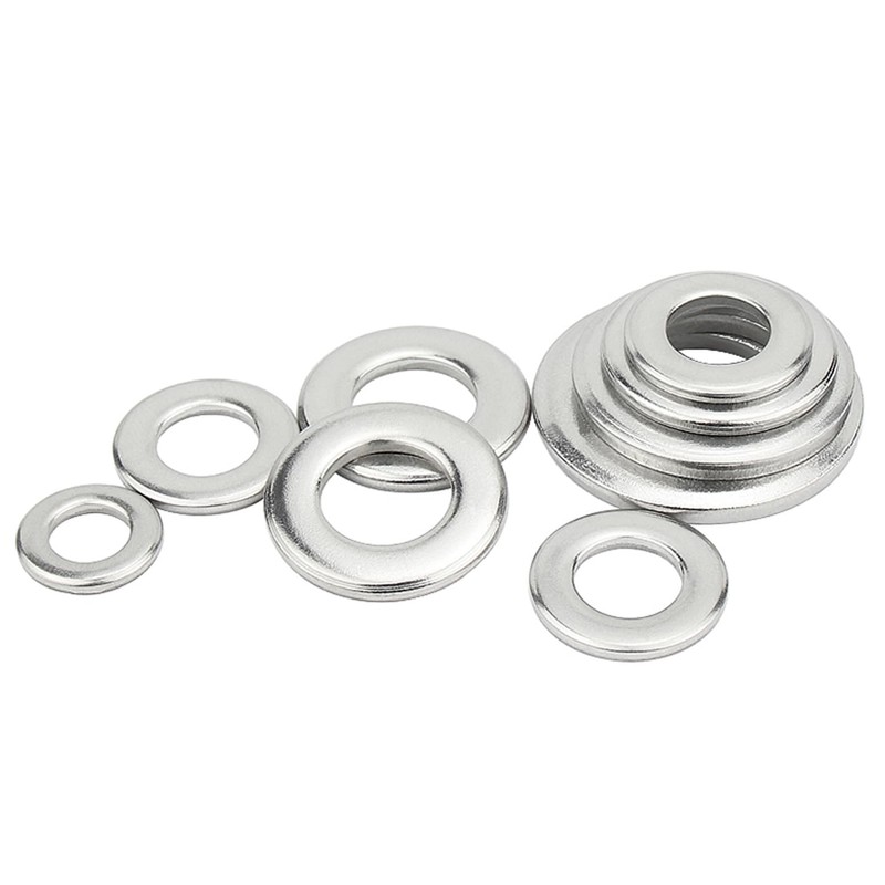 Junter M3 200pcs A2 Stainless Steel Normal Flat Washer DIN125