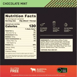 Optimum Nutrition Gold Standard 100% Whey Protein Powder, Chocolate Mint, 5lb