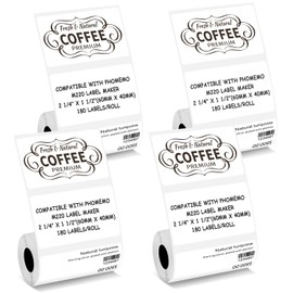 Thermal Labels Compatible with NIIMBOT B3S/K3 Label Printer,Compatible with Phomemo M221/M220/M120/M200/M250 Label Printer,2.36"x1.57"(60x40mm), 160 Labels/Roll 4 Rolls, Black on White