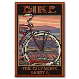 Bike The Biltmore Estate Asheville North Carolina Giclee Archival Canvas Print Wall Art Décor for Home & Office from Travel Artwork by Artist Paul A. Lanquist 12" x 18"