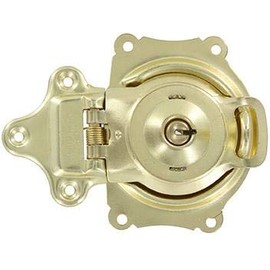 Ohio Travel Bag Surface Trunk Lock w/Spring, 3-1/2 Inch, Brass Finish, Steel, G-3-BP