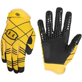 Seibertron B-A-R PRO 2.0 Baseball Gloves Batting Gloves Softball Gloves Two-Handed Super Grip Finger Gloves Sports Gloves Youth Adult (Yellow, M)