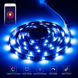 TORCHSTAR LED Smart TV Backlight Kit Multi-Color, Compatible with Alexa, App Control, 4pcs of Waterproof Strip Lights, Flexible Strips for Home Theater, Monitor, Screen