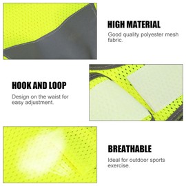 MUNEFE Lightweight Reflective Safety Vests, Reflective Strips Vest, High Visibility Night Running Vest for Outdoor Sports Cycling Running
