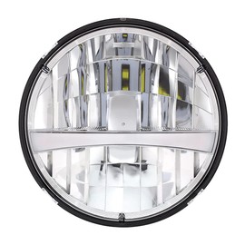 United Pacific 31459 ULTRALIT High Power LED 7-inch Round Headlight w/Turn Signal & White Position Light Bar, Solid State Design, DOT/SAE - 1 Unit