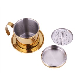Vietnamese Coffee Drip Filter, Vietnamese Coffee Maker,Filter Paper Stainless Steel Camping Coffee Maker,Small French Press Portable Cup, Single Serve Coffee Cup Maker