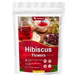 Premium Hibiscus Flowers Tea - 100% Natural, Handmade, Pure Herbal Tea - No Sugar, Caffeine, or Gluten - Vegan Friendly (1)